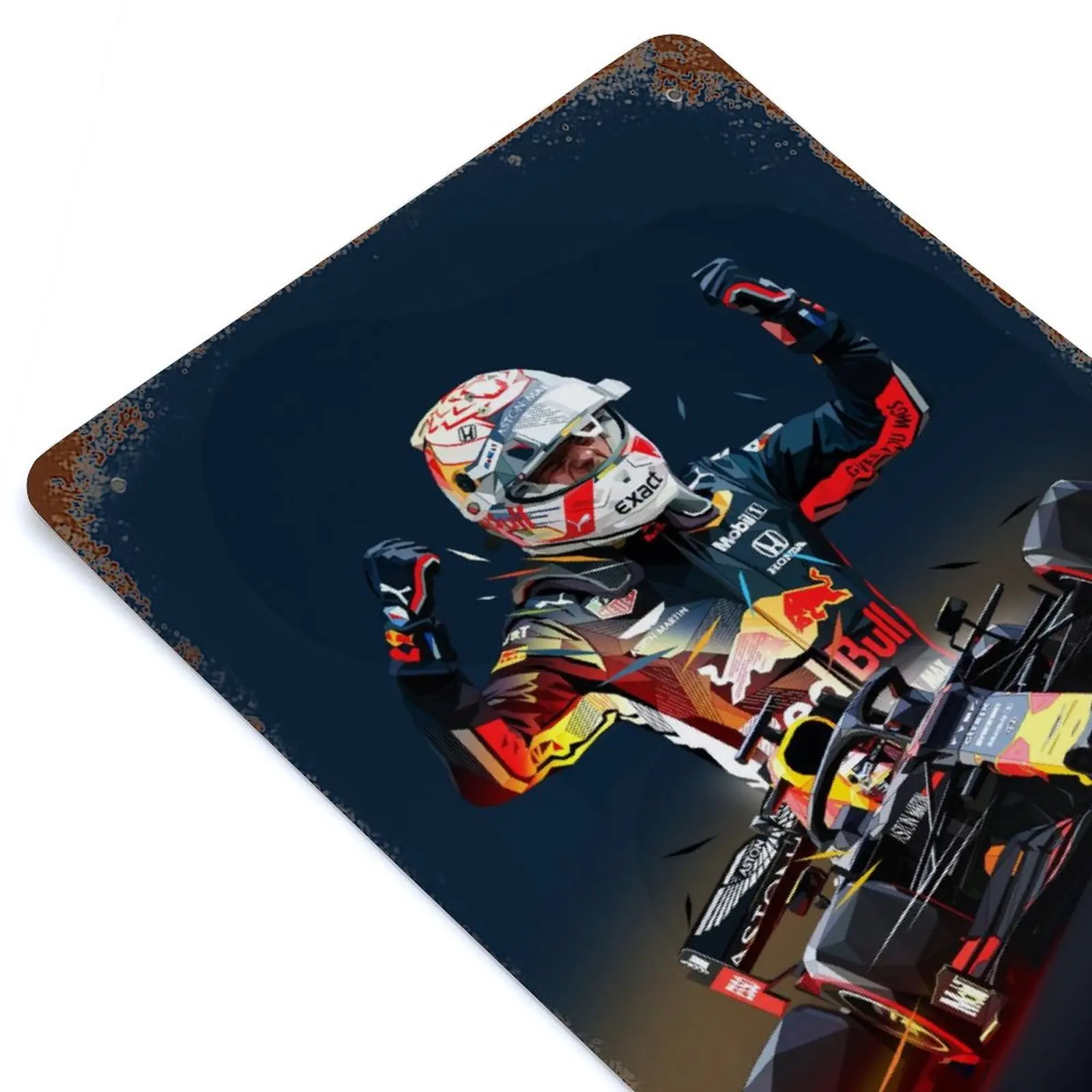

Max Verstappen Low Poly Printed Retro Metal Poster Decor Home Wall Decoration Tin Sign Plaque