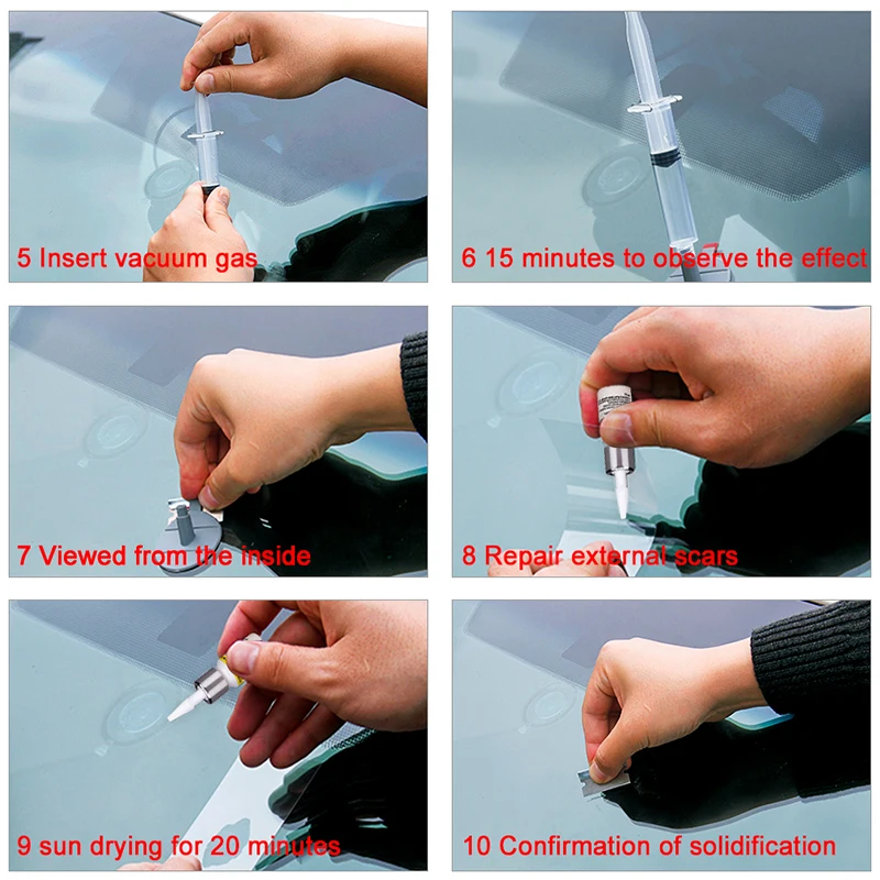 

Magical Car Windscreen Repair Kit Glass Windshield Restore Repairing Tools Set UV Light DIY Car Auto Kit Glass for Chip Crack