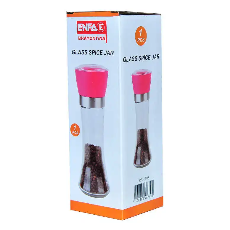 Стеклянная мельница для соли и перца Длинная желтая | Дом сад