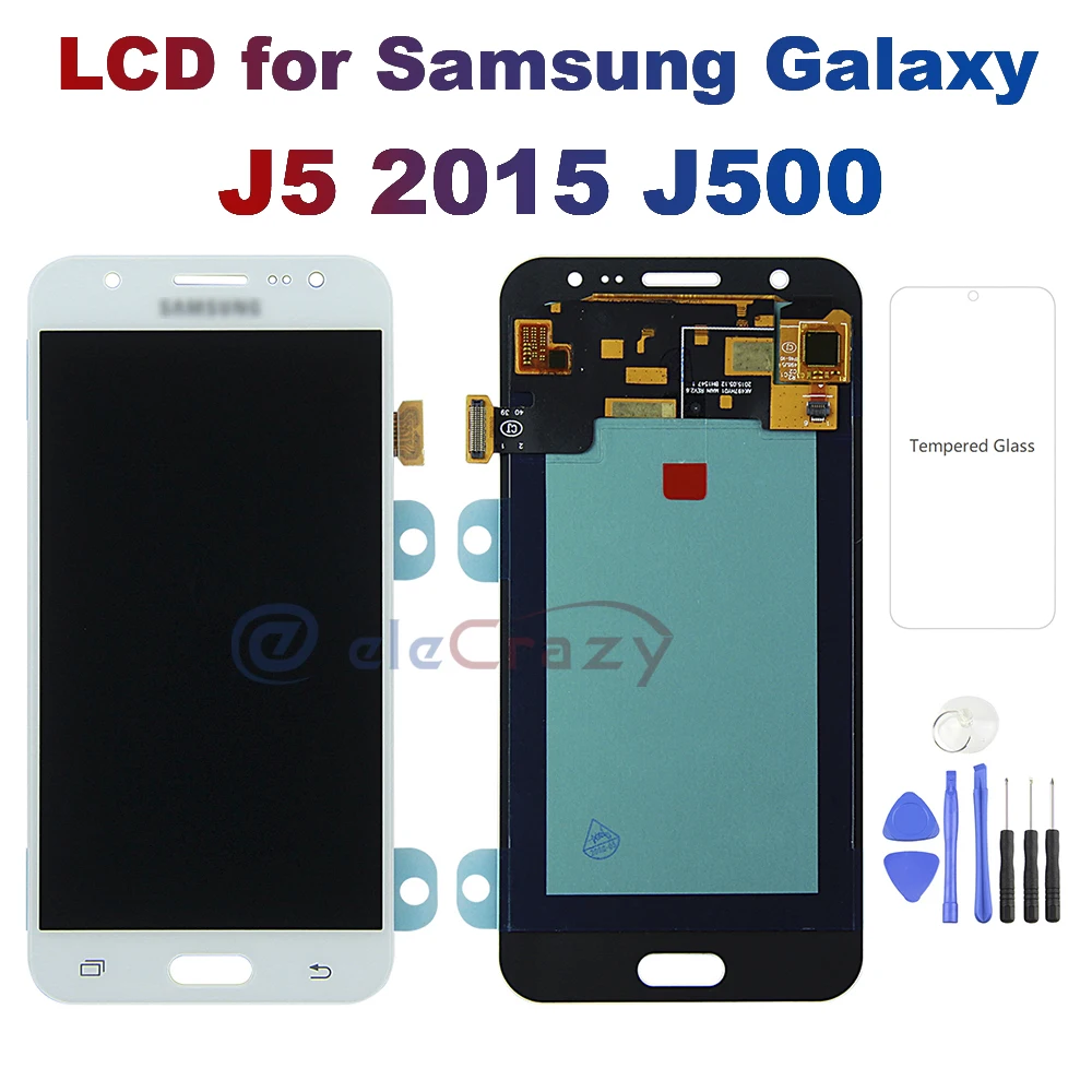 AMOLED для SAMSUNG Galaxy J5 2015 LCD J500 J500F J500G J500M J500H J500FN ЖК дисплей сенсорный экран дигитайзер