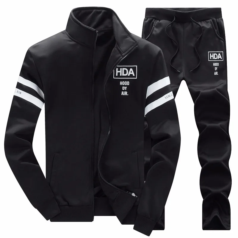 

New men's tracksuit Spring Autumn Man Sportswear 2 Piece Sets Sports Suit Jacket+Pant Sweatsuit Male Tracksuit Asia Size M-4XL
