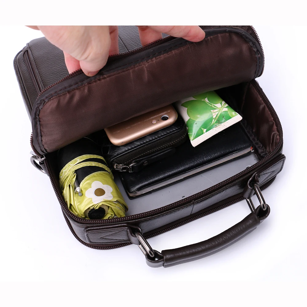 

MEIGARDASS Genuine Leather Messenger bags for men Business Handbags Casual Shoulder Bag Male Crossbody Bags iPad Tote Purse