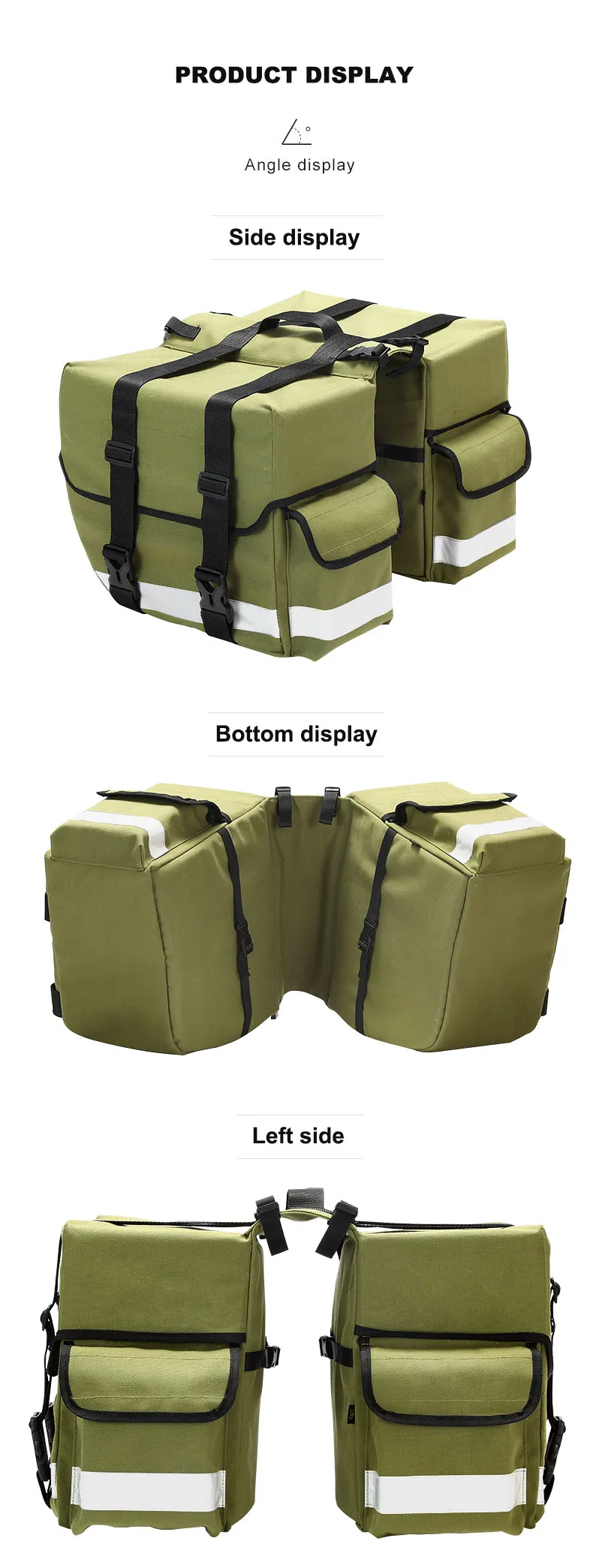 Mountain bike rear luggage rack travel bag Cycling equipment, shoulder bag, long-distance 56L waterproof bag