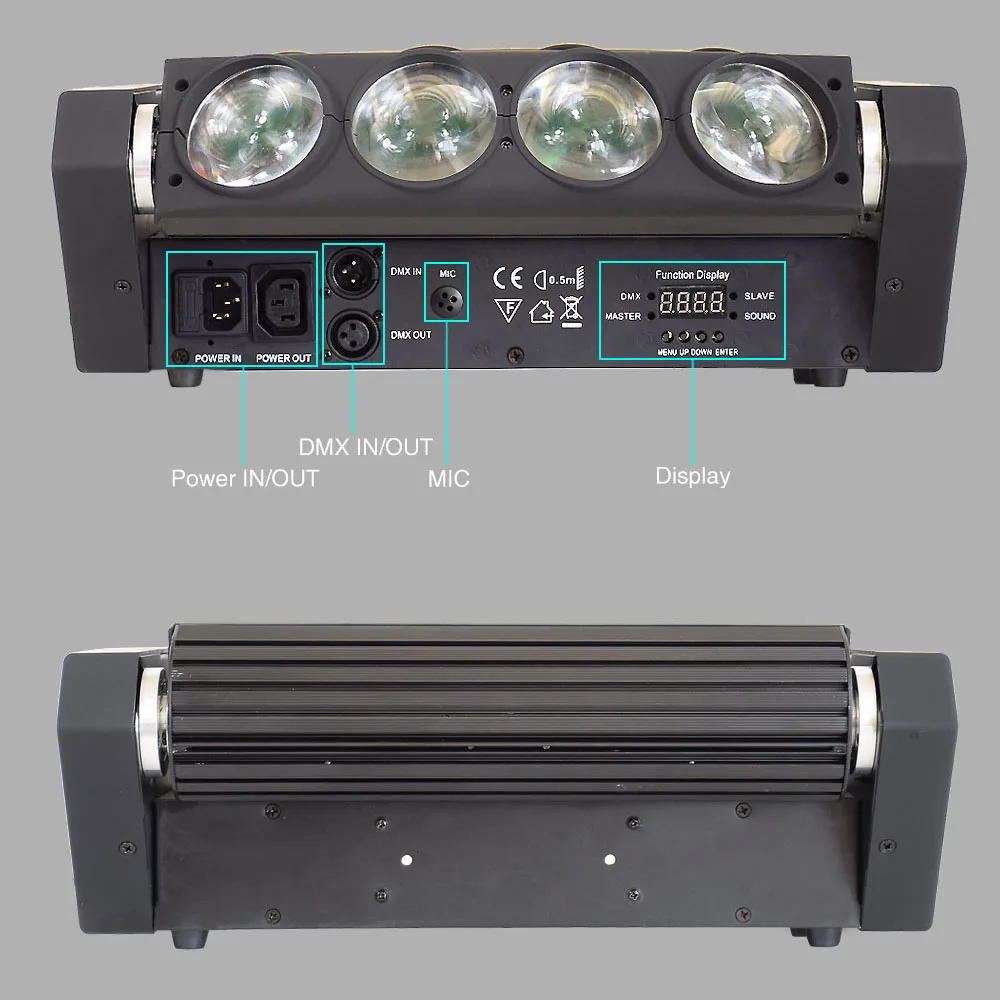 Светодиодный сценический светильник т 8x12 Вт с вращающейся подвижной головкой