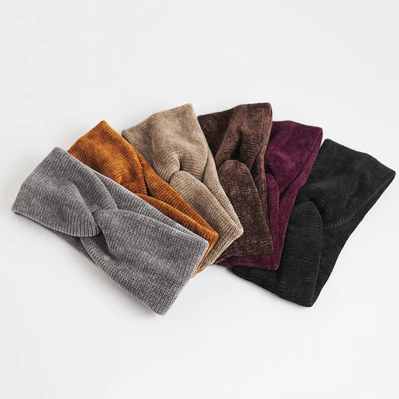 

Бесплатная доставка, женские вязаные повязки для волос, ободки для девушек, женские головные уборы, аксессуары для волос, широкая повязка на...