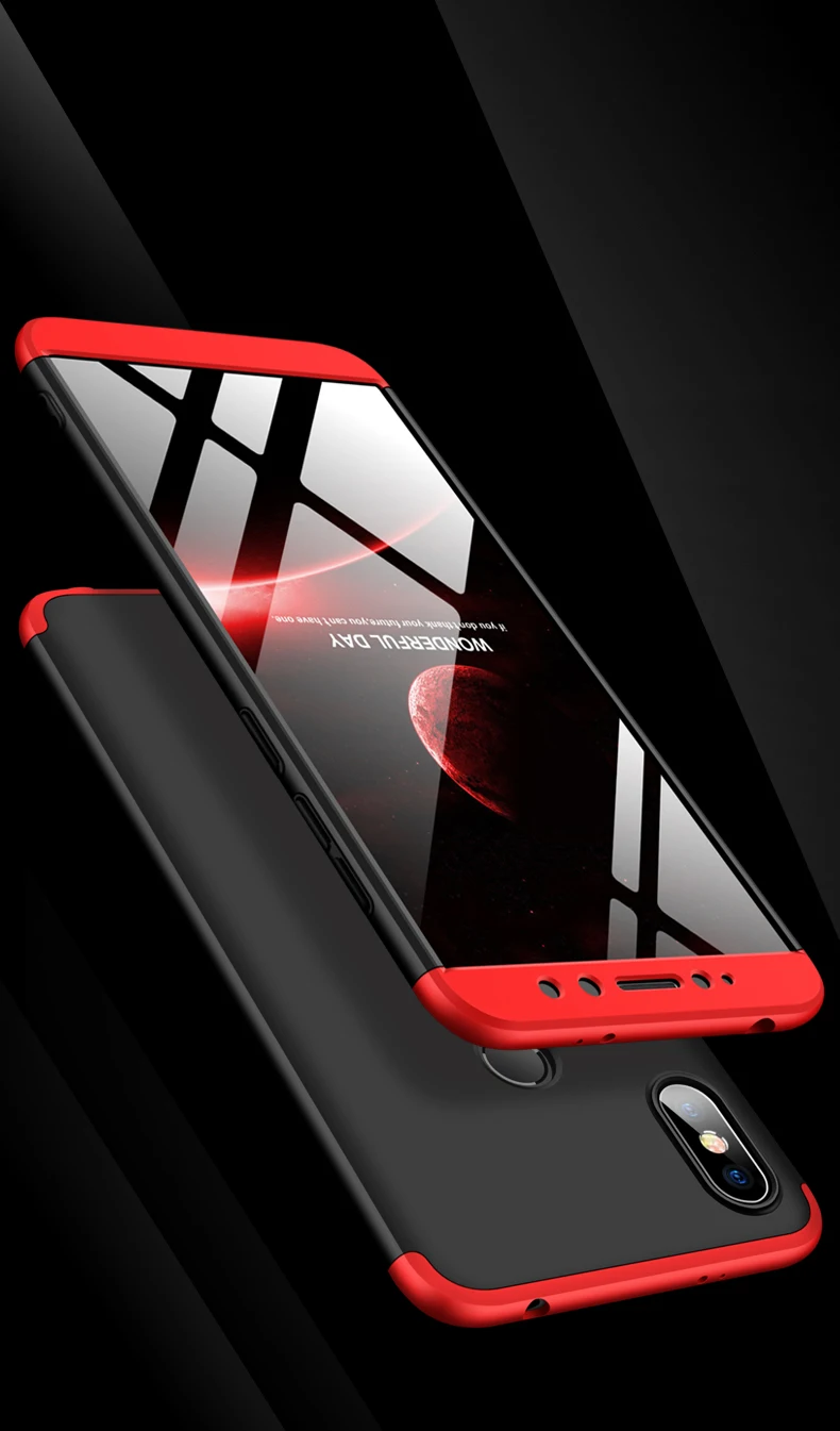 Чехол GKK 360 с полной защитой для Xiao mi Red mi S2 A2 Lite 4X6 pro 6A 7, жесткий матовый чехол для Xiaomi mi A2 A3 8 Lite 9 SE