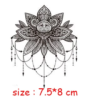 Водостойкая тату-наклейка цветок мандала тотем стрела узор искусственная