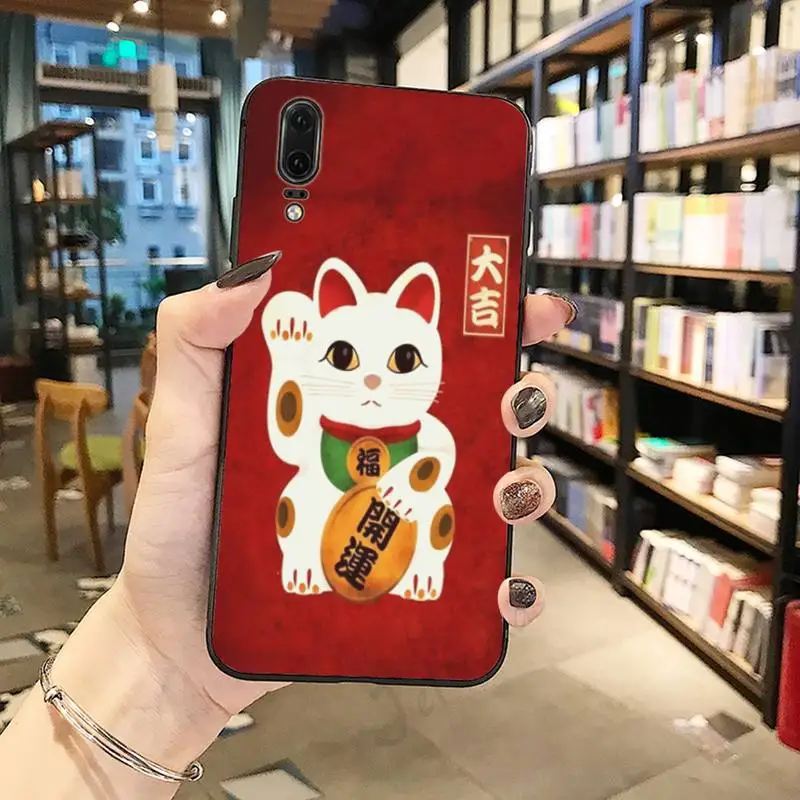 

Beckoning cat japanese style Phone Case For Huawei honor Mate P 10 20 30 40 Pro 10i 9 10 20 8 x Lite