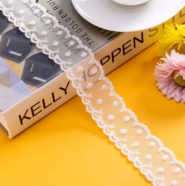 10 ярдов/партия белая кружевная ткань 3 2 см|Кружево| |