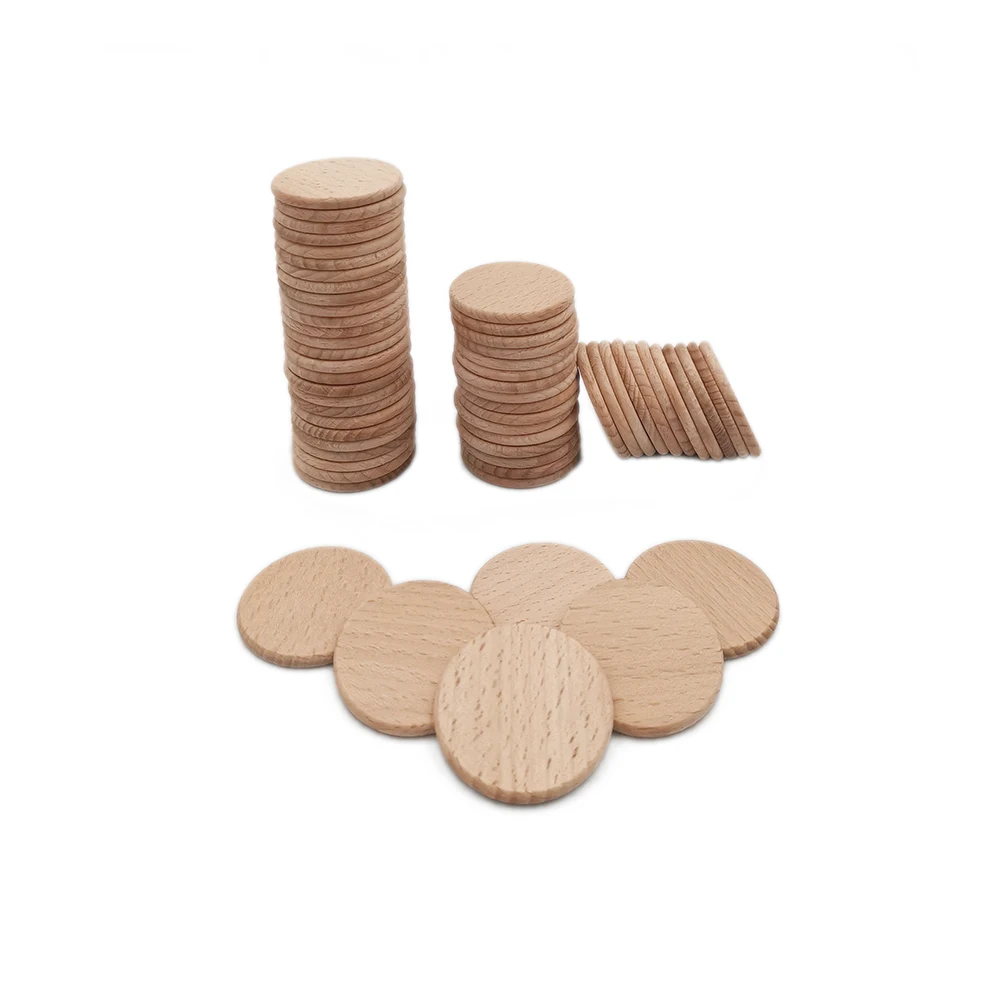

20pcs 30mm Round Circle Cutout Shapes Unfinished Wood Craft Wooden Round Shape Slices for DIY Craft Art Paint and Decoration
