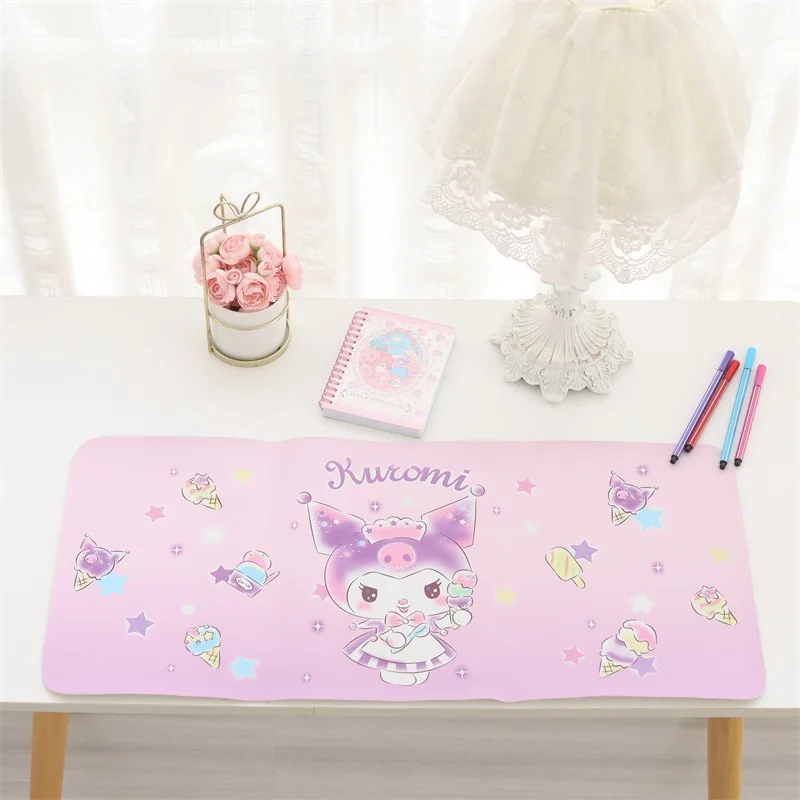

Anime Mouse Pad Kawaii Kuromi Melody Gamer Mousepad Cute Desk Mat Washable Large Gaming Mouse Mat Locking Edge Keyboard Desk Pad