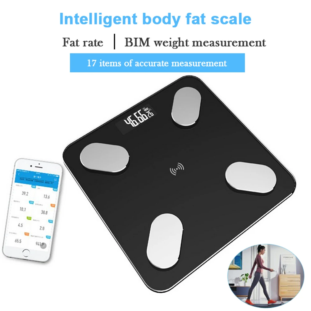 

Bluetooth Smart Electronic Scale Digital Display Battery Powered Body Fat Scales YE-Hot
