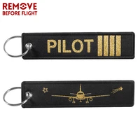 1 pc woven remove before flight pilot christmas gift key tag fashion car keychain key holder for motorcycles key fob