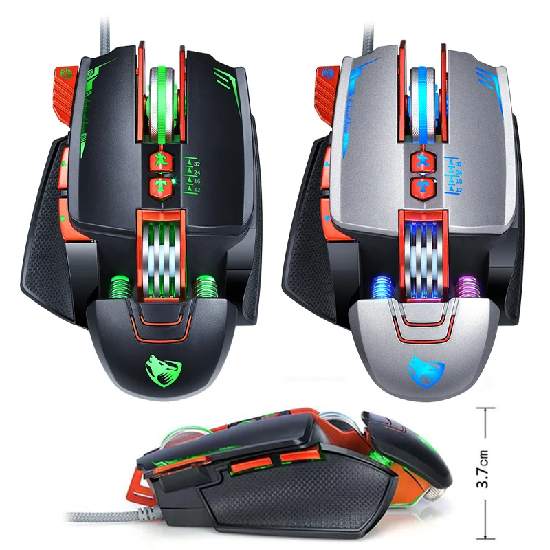 

Mechanical Macro Definition Mouse Office Gaming Mouse Wired Programmable Breathing Light USB Computer Mice RGB PC Gaming Mouse