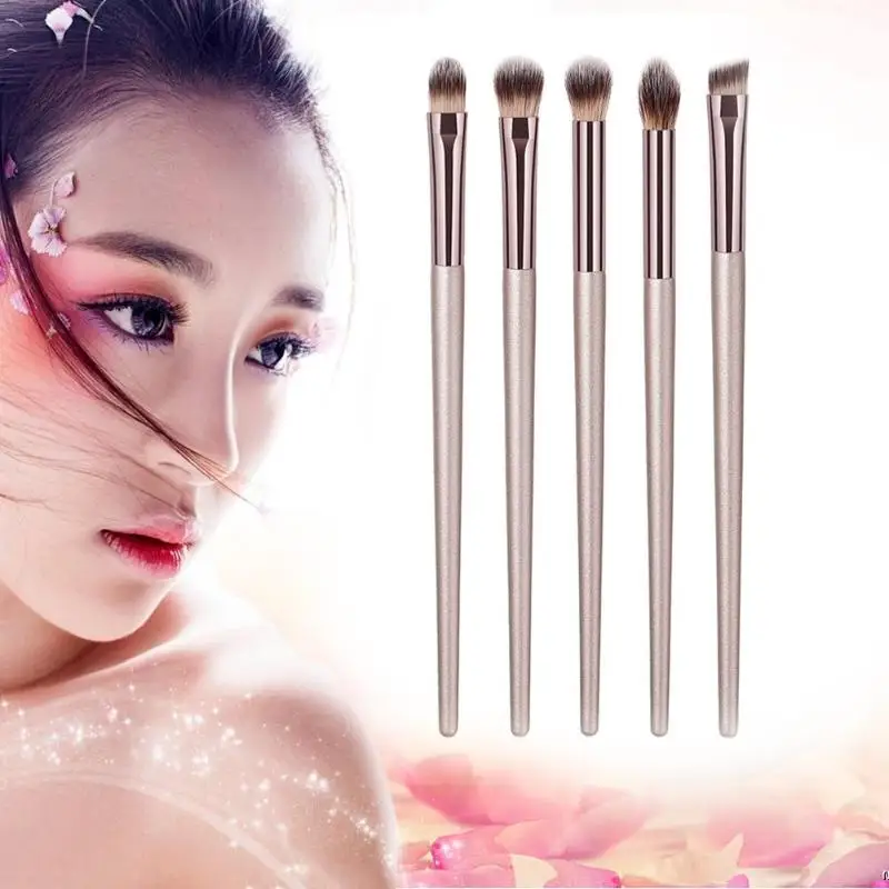 Профессиональные кисти для макияжа кофейное Золото Шампанское тональной пудры