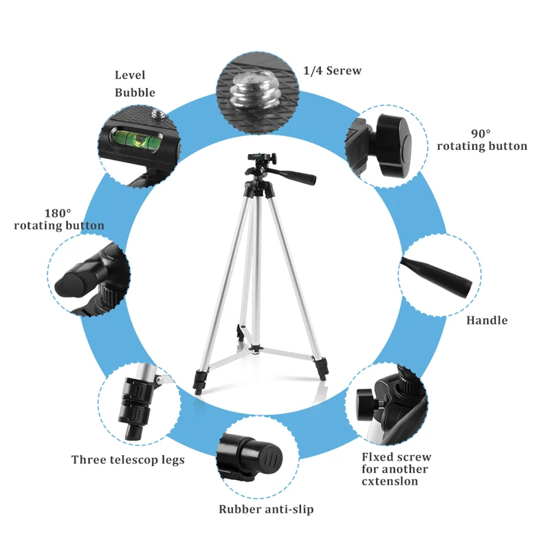 Монопод для селфи 40/52/60 дюймов с держателем телефона | Электроника