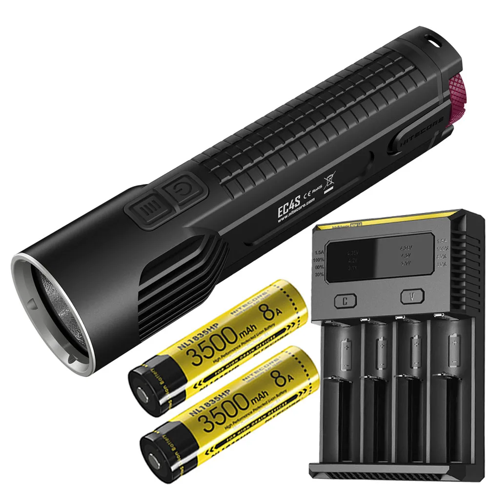 EC4S NL1835HP I4 NITECORE EC4S ручной светильник для вспышки CREE XHP50 Макс. 2150 люмен луч бросок 280 м наружный фонарь поисково-спасательный Тактический светильник - Испускаемый цвет: EC4S NL1835HP I4
