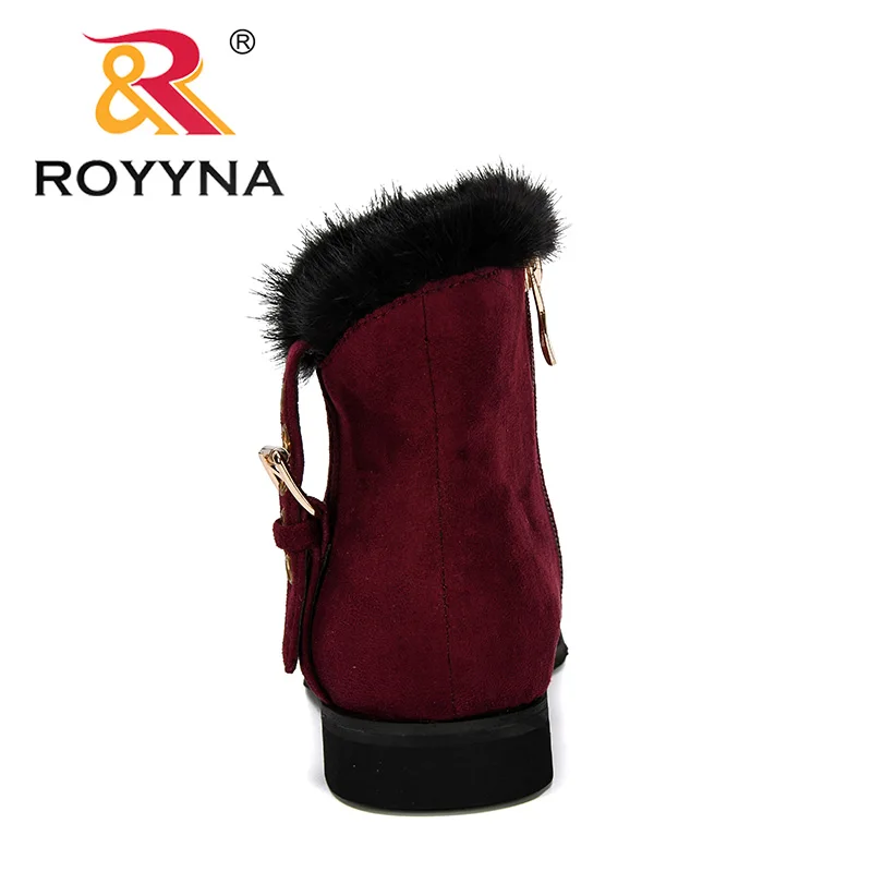 ROYYNA/2019 новые дизайнерские модные ботинки Женские зимние в европейском стиле