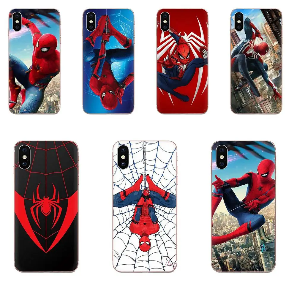 Marvel Comics Spider man TPU Защитный чехол для sony Xperia Z (Сони Иксперия З) Z1 Z2 Z3 Z4 Z5 компактный