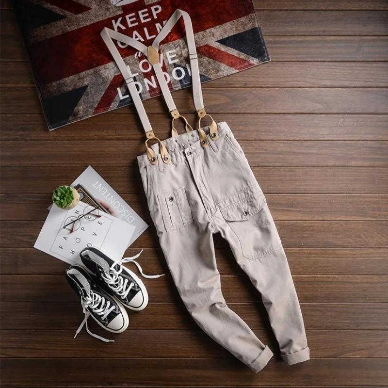 2020 мужские модные комбинезоны брюки-карандаш весенние летние прямые облегающие