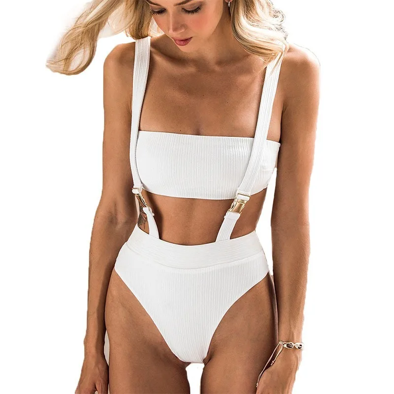 

Sexy One Piece Bandage Swimsuit for Women White Black Tankini Swimsuits Women Swimwear Micro Bikini Set Beach Wear Swimming Suit