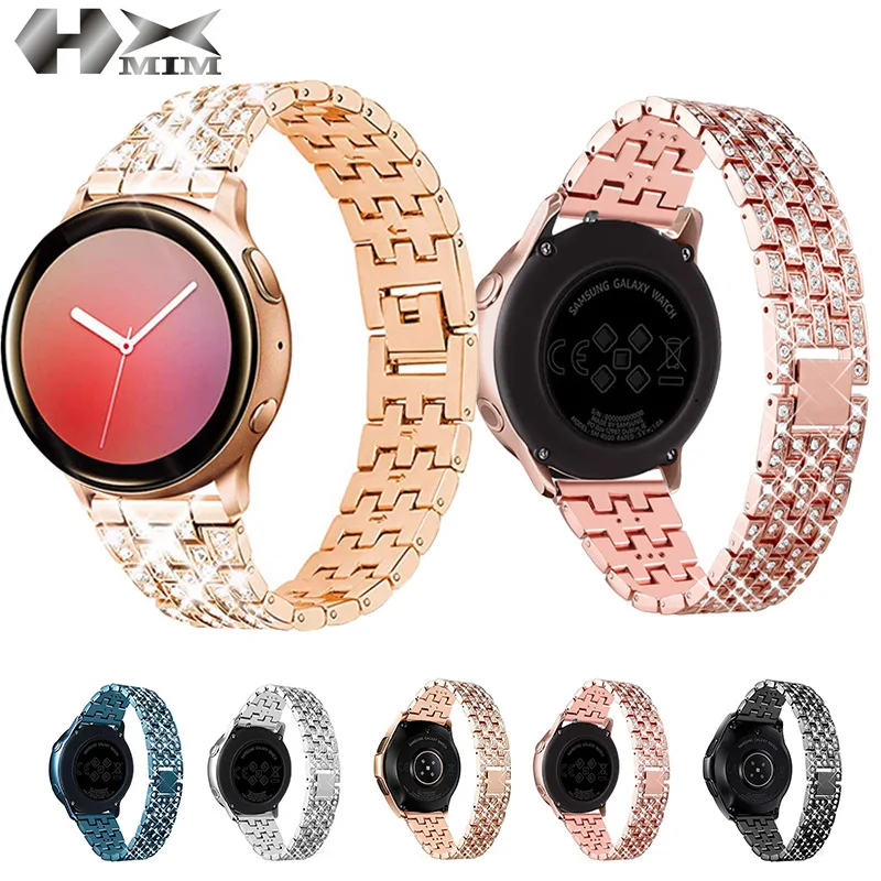

Ремешок из нержавеющей стали для Samsung Galaxy 42 мм Watch Active, Металлический Браслет Из алмазной стали для Gear S3, полностью Алмазный, 22 мм