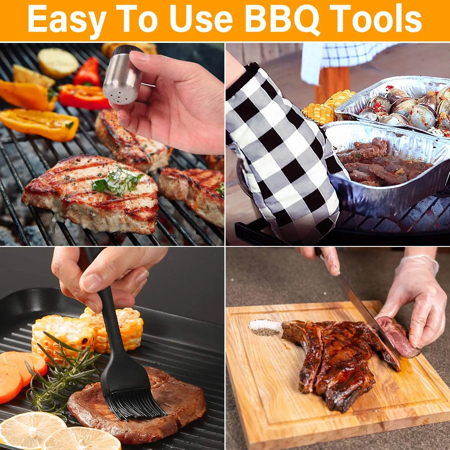 AISITIN-accesorios para parrilla de barbacoa con bolsa aislante, conjunto de herramientas de acero inoxidable para parrilla de barbacoa, accesorios para parrilla-5