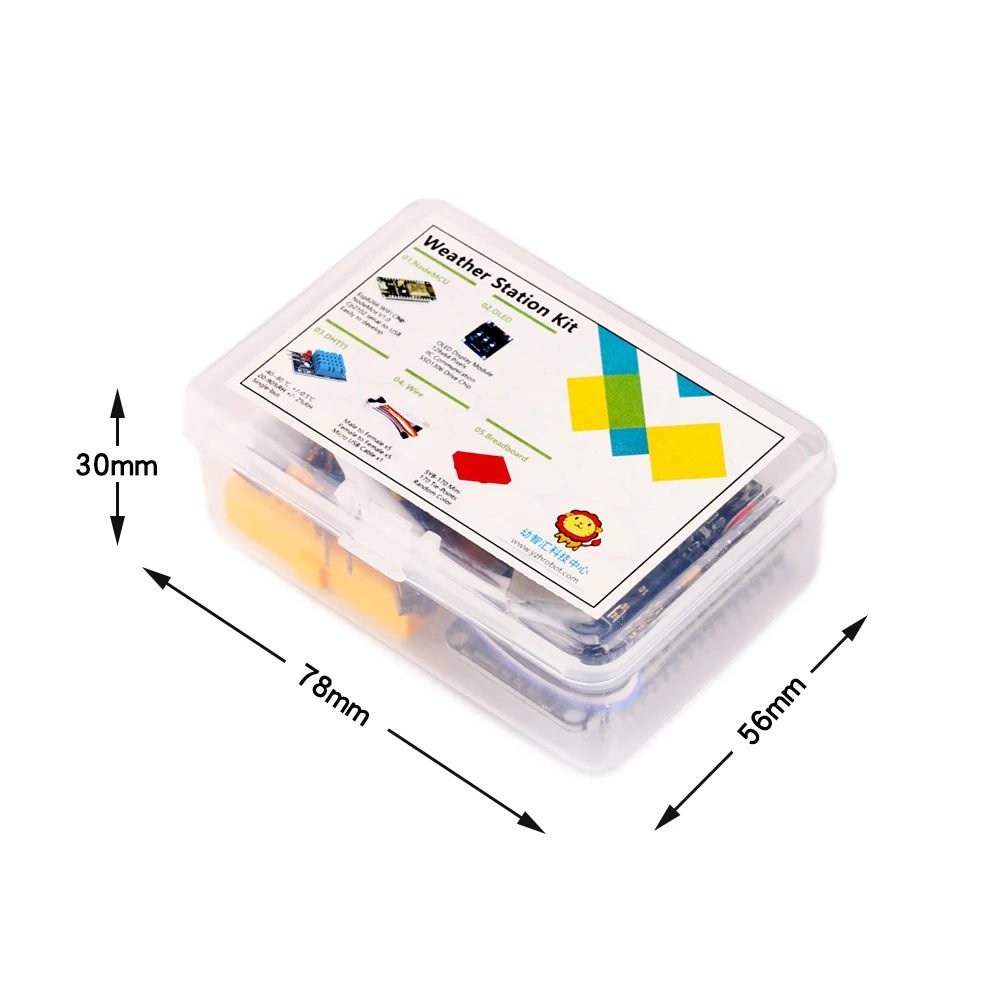 Метеостанция ESP8266 набор сделай сам с датчиком температуры и влажности OLED-дисплей