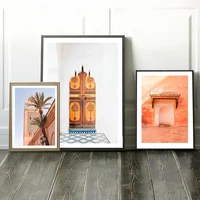 marrakech mosque posters and prints nordic canvas painting moroccan door wall pictures for living room boho art decor frameless