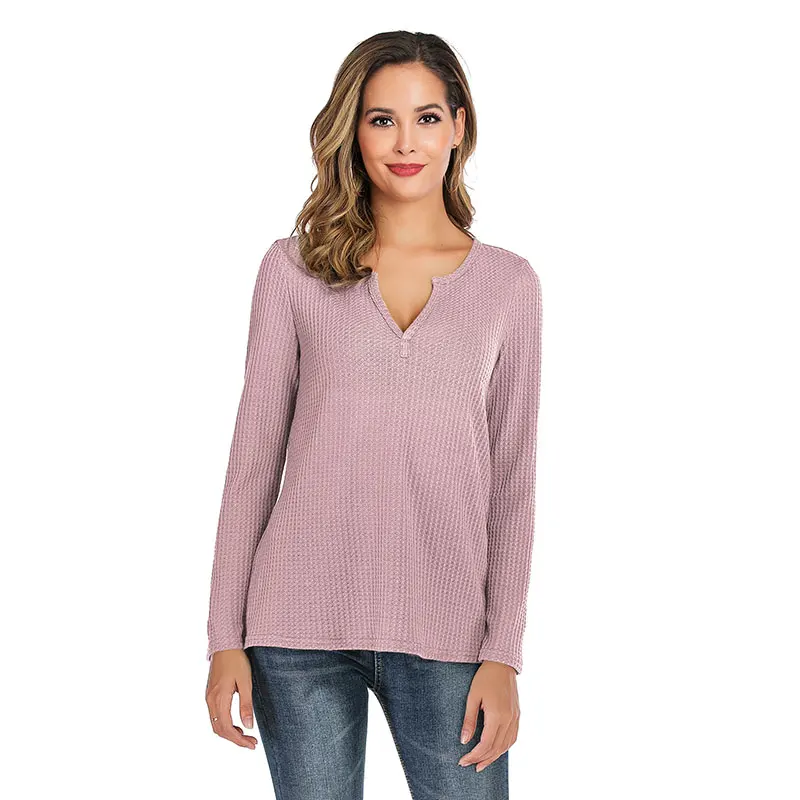 Женский свитер в клетку CINESSD черный Однотонный пуловер с v-образным вырезом и