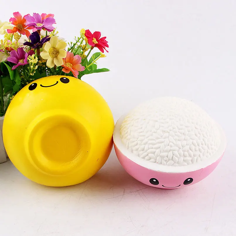 

Kawaii Squishy Antistress Bowl Rice Decompression Slow Rising Cartoon Stress Relief Jumbo Simulation Food Squishies Kids Toy