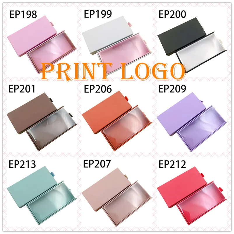

New style 20/50/100 eyelashes packaging box wholesale eyelash boxes for mink eyelash empty rectangle lash cases print logo bulk