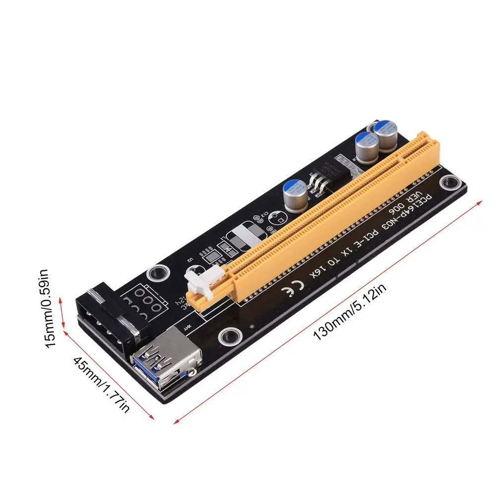 Новый PCI-Express PCI-E 16X расширитель переходника карте USB 3 0 SATA 15P-4Pin адаптер в наличии! |