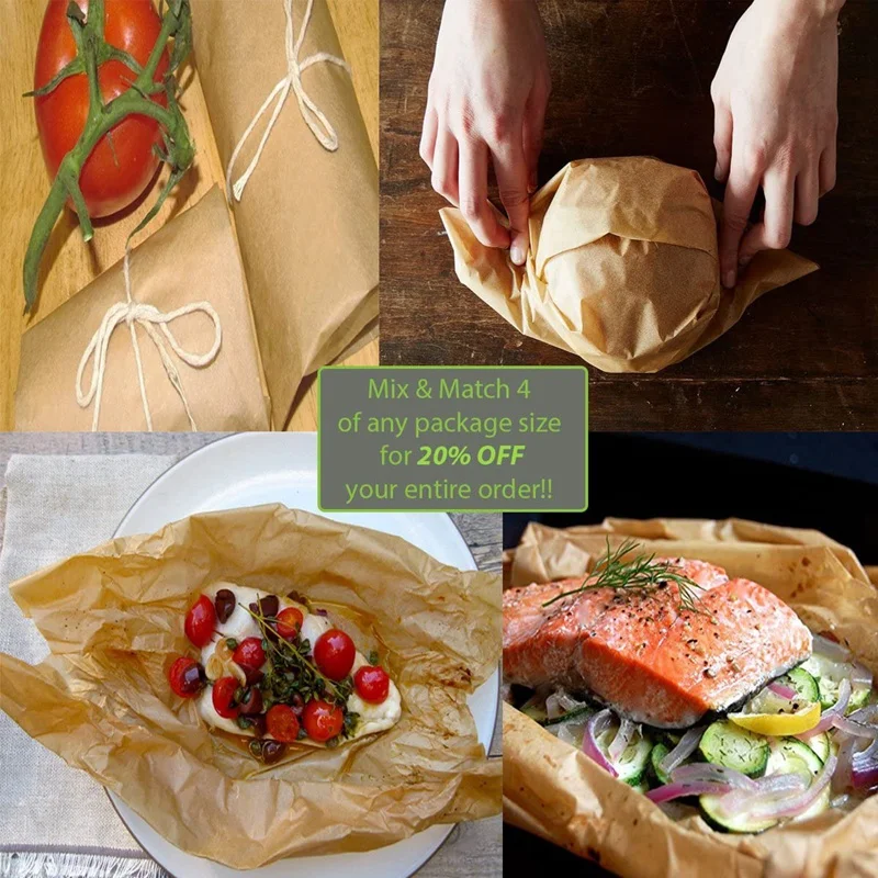 

200 Pcs 12X16 inch,8X12 inch Non-Stick Parchment Paper Baking Sheets Perfect for Baking Grilling and Steaming and More