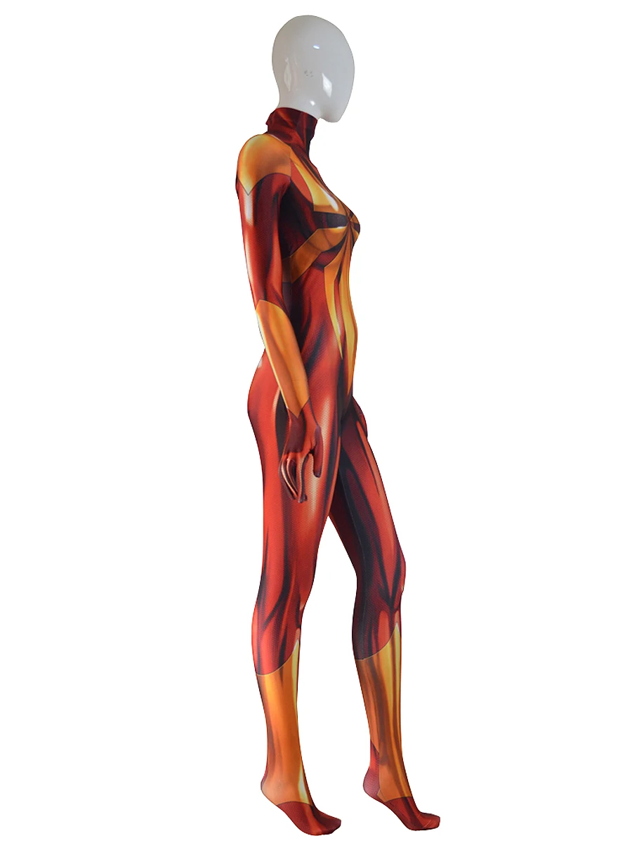 Железный костюм для девочек косплея с 3D принтом Zentai Catsuit боди взрослых и детей |