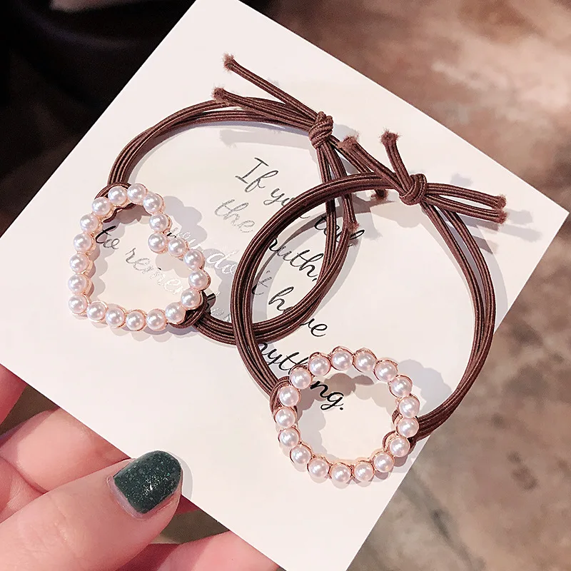 2019 новая Корейская версия кольца любви имитация жемчужная сетка Красная