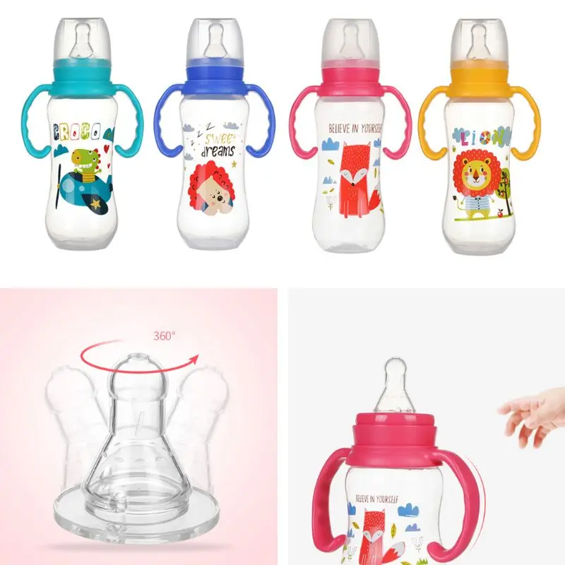 

240ml Baby Bottle Infant Newborn Feeding Drinking Milk Water Bottle Training Cup