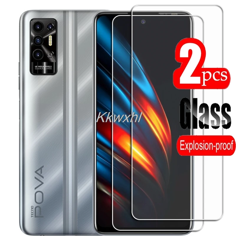 

2PCS FOR Tecno Pova 2 High HD Tempered Glass Protective On TecnoPova2 Pova2 Phone Screen Protector Film