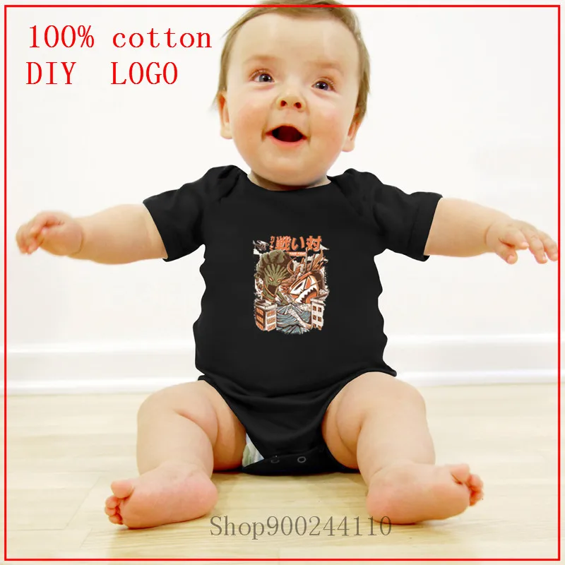 

Unique Baby Clothes Short Sleeve Girl Boy Clothing Bodysuits baby Kaiju Food Fight sushi Newborn 100%Cotton Roupas de bebe