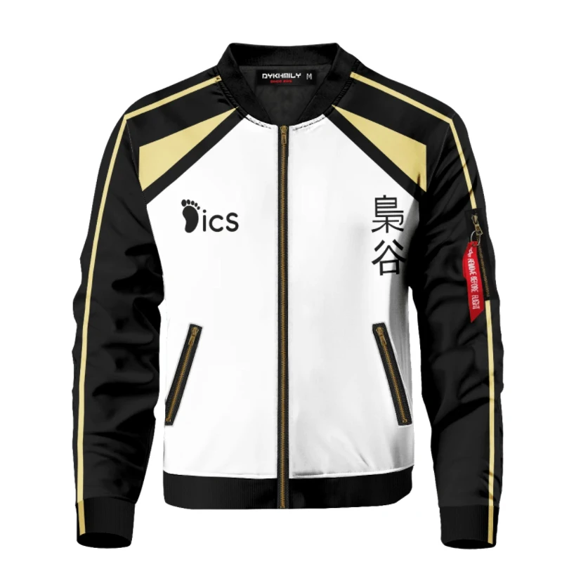 Haikyuu!! Fukurodani Akaashi Keiji Uniform Bomber Jacket Spring Autumn Flight Coat Cosplay Volley Ball Team Jersey Sportswear |