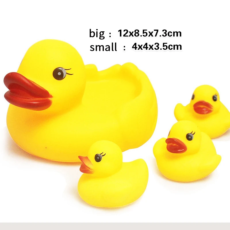 Детские игрушки для ванной плавающая вода пищащая желтая утка защита животных