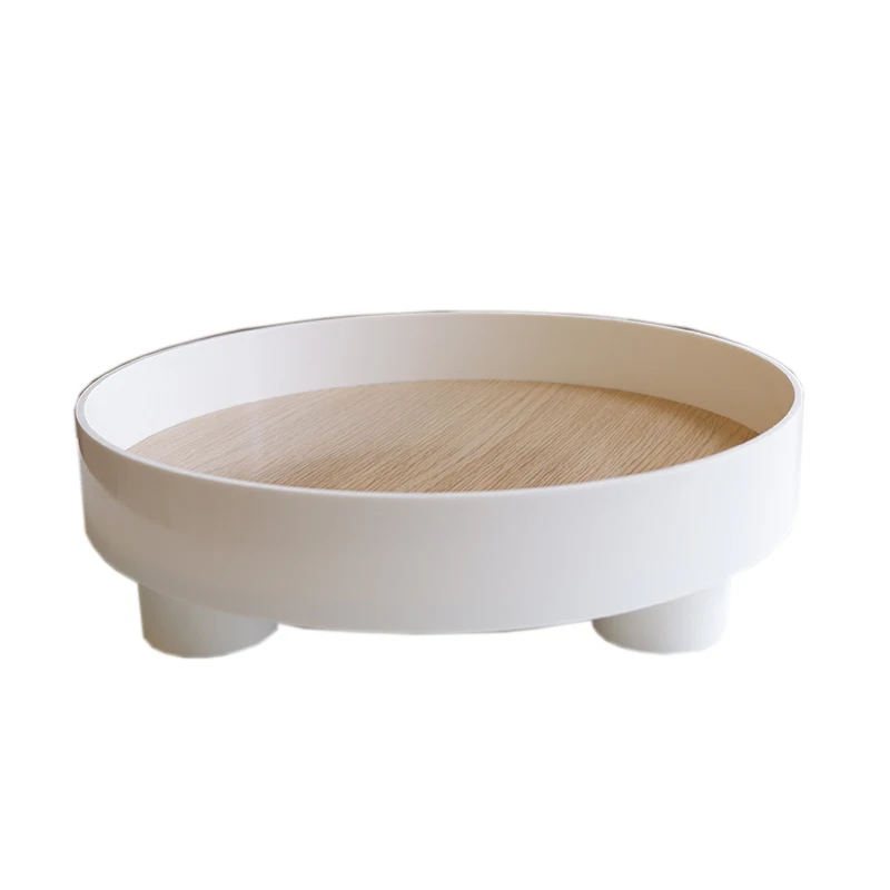 

Key Jewelry Food Home White Storage Box Round Office Desk Organizer Makeup Fruit Bowl Candy Tin Can Caja Ordenacion Container EH