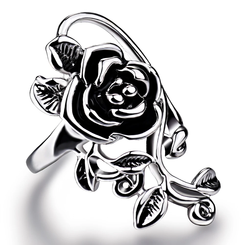 Готическая Женская Роза цветок искусственная лоза сплав ювелирные изделия для