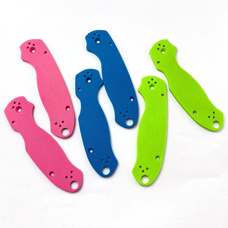 1 Pair G10 Material Folding Knife Handle Grip Patches Anti-slip Scale for Spyderco Para3 C223 Spider DIY Accessories Solid Color
