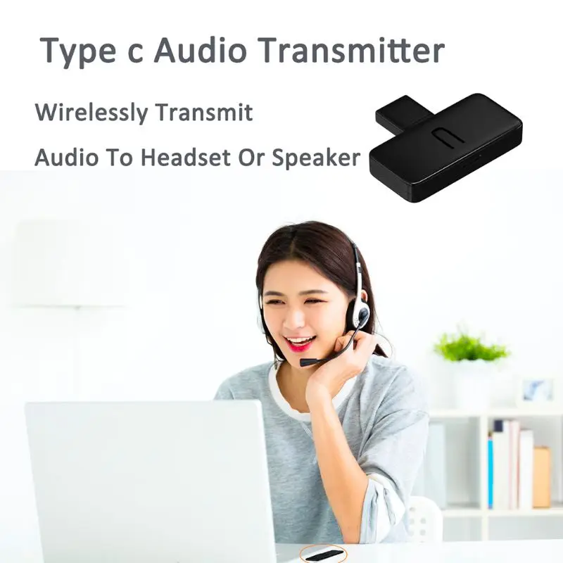 

TypeC Bluetooth AUdio USB Transceiver Low Latency Adapter Transmitter for PS4/PC Hot