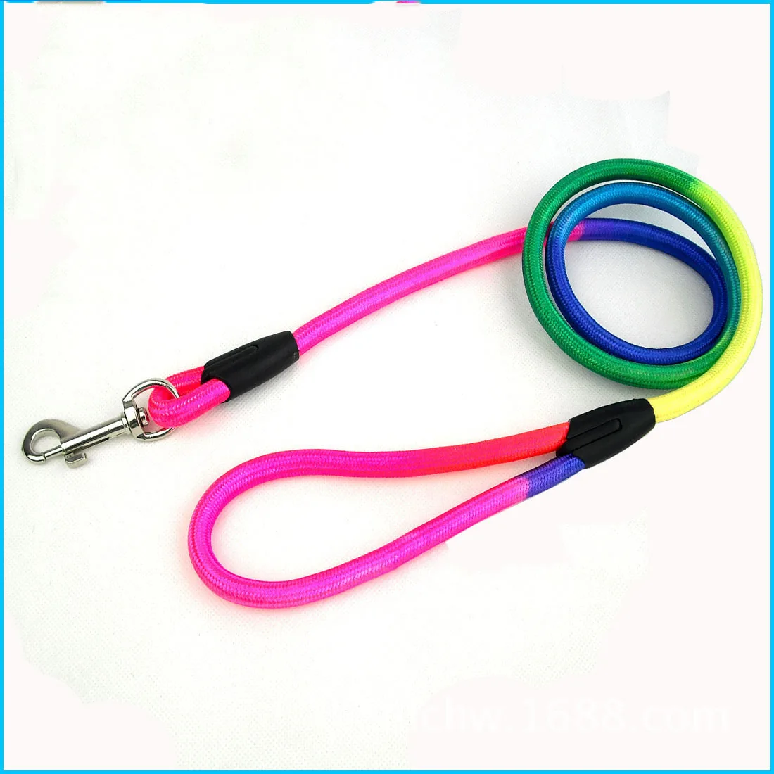 

Pet Dog Leash 1.2M Length Double Strand Rope Large Dog Leashes Metal P Chain Buckle SevenColor Pet Traction Rope Collar Sets