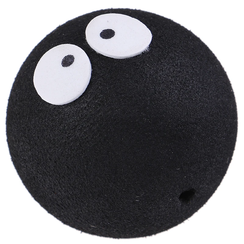 1Pc Black coal ball Car Styling Roof Ornament Cute Funny Cartoon Doll Antenna Balls Plush EVA Foam Aerial Toppers Decoration images - 6