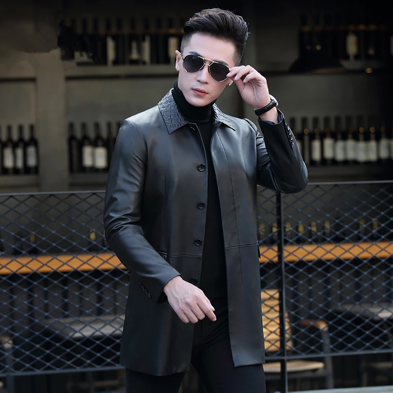 

Genuine Jacket Men Clothes 2020 Mens Sheepskin Coats Autumn Winter Leather Jackets Chaqueta Cuero Hombre ZL938