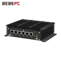 bebepc 6 lan router mini pc intel core i5 10210u 7267u celeron 3865u j1900 pfsense windows 10 fanless industrial computer server