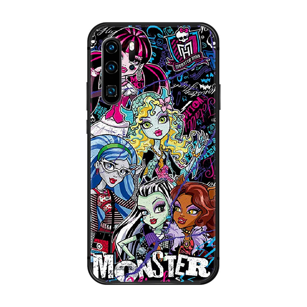 

Monster High Phone Case Cover Hull For Huawei P8 P9 P10 P20 P30 P40 Lite Pro Plus smart Z 2019 black coque painting hoesjes soft